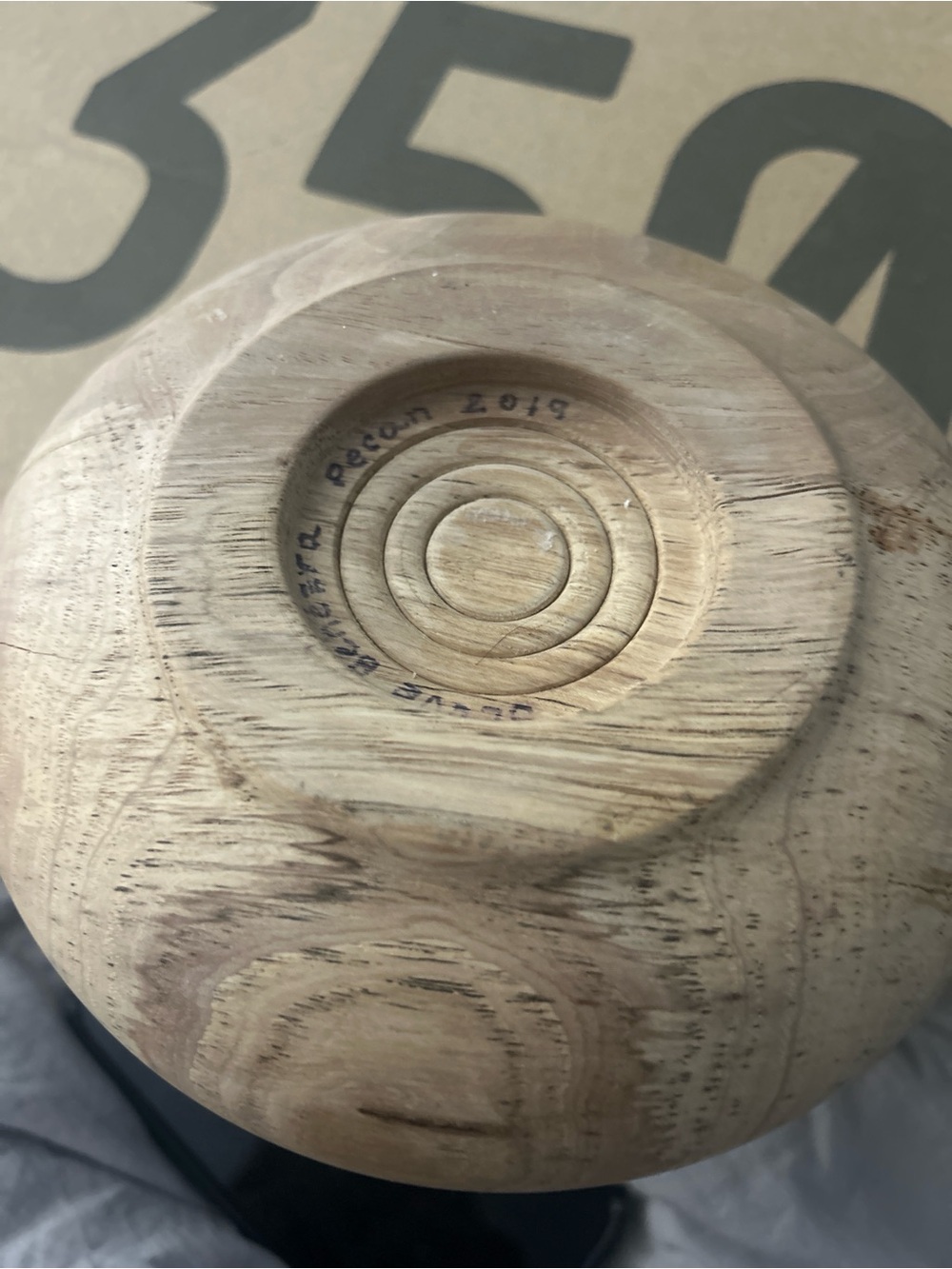 Hand Turned Pecan Wood Bowl -